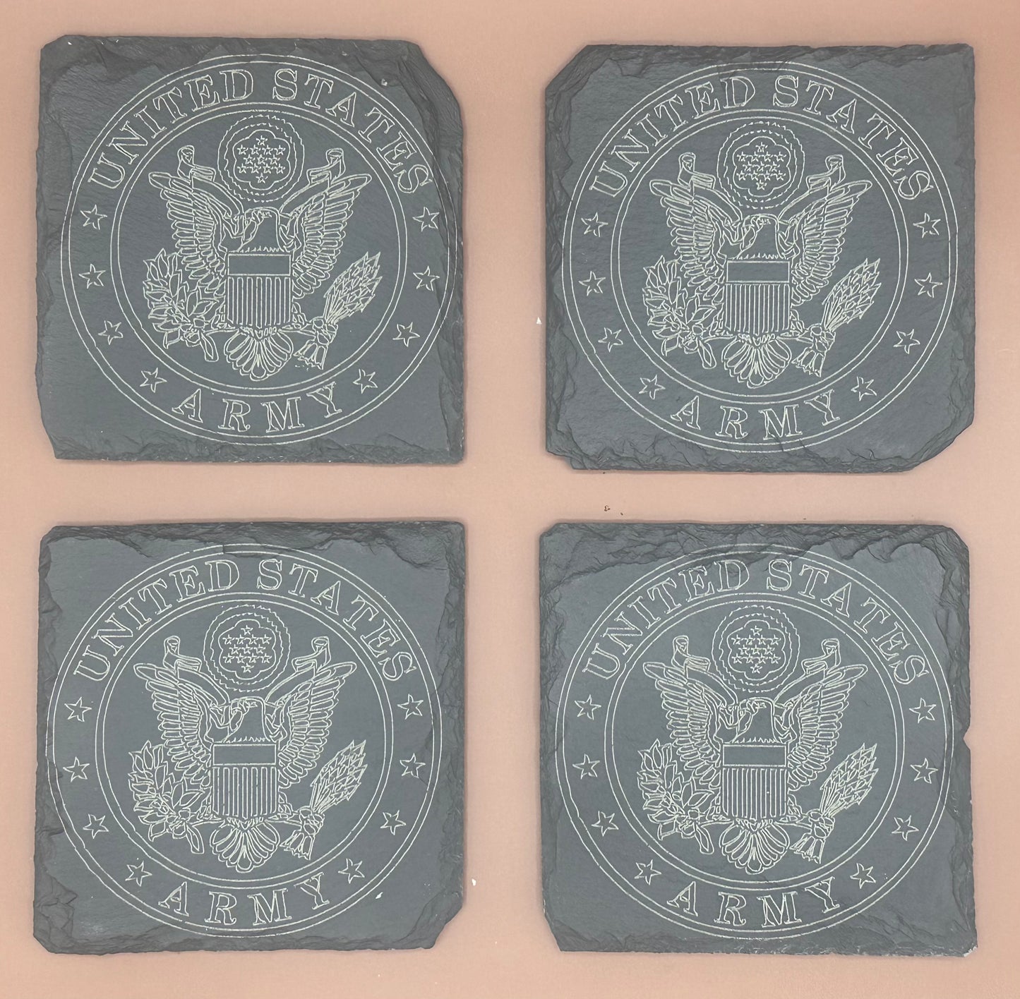 United States Army Slate coaster set (4)