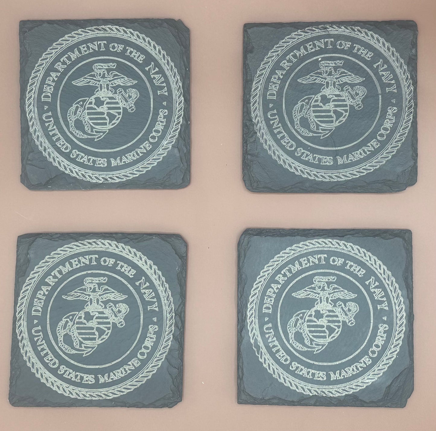 United States Marine Corps Slate coasters - set of 4